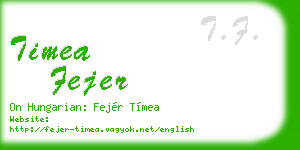 timea fejer business card